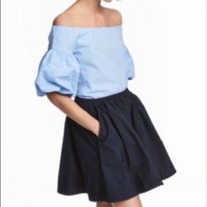 H&M women’s blue puff sleeve top - Size 6